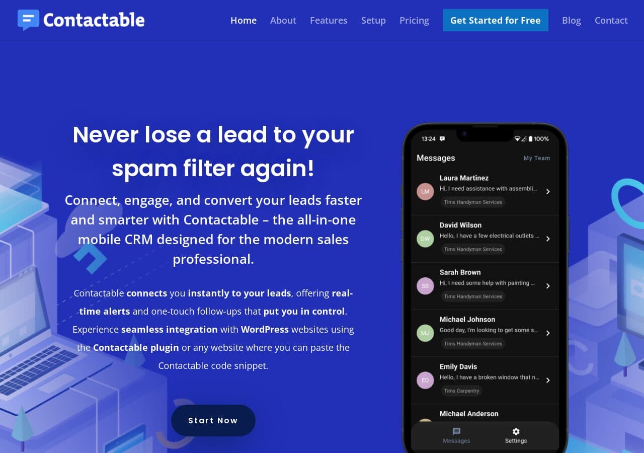 Contactable — Revolutionising Mobile Lead Management