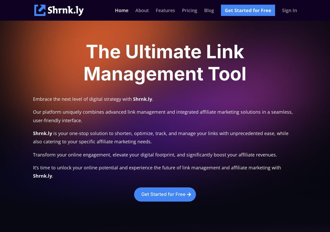 Shrnk.ly — Simplify Your Links, Amplify Your Results